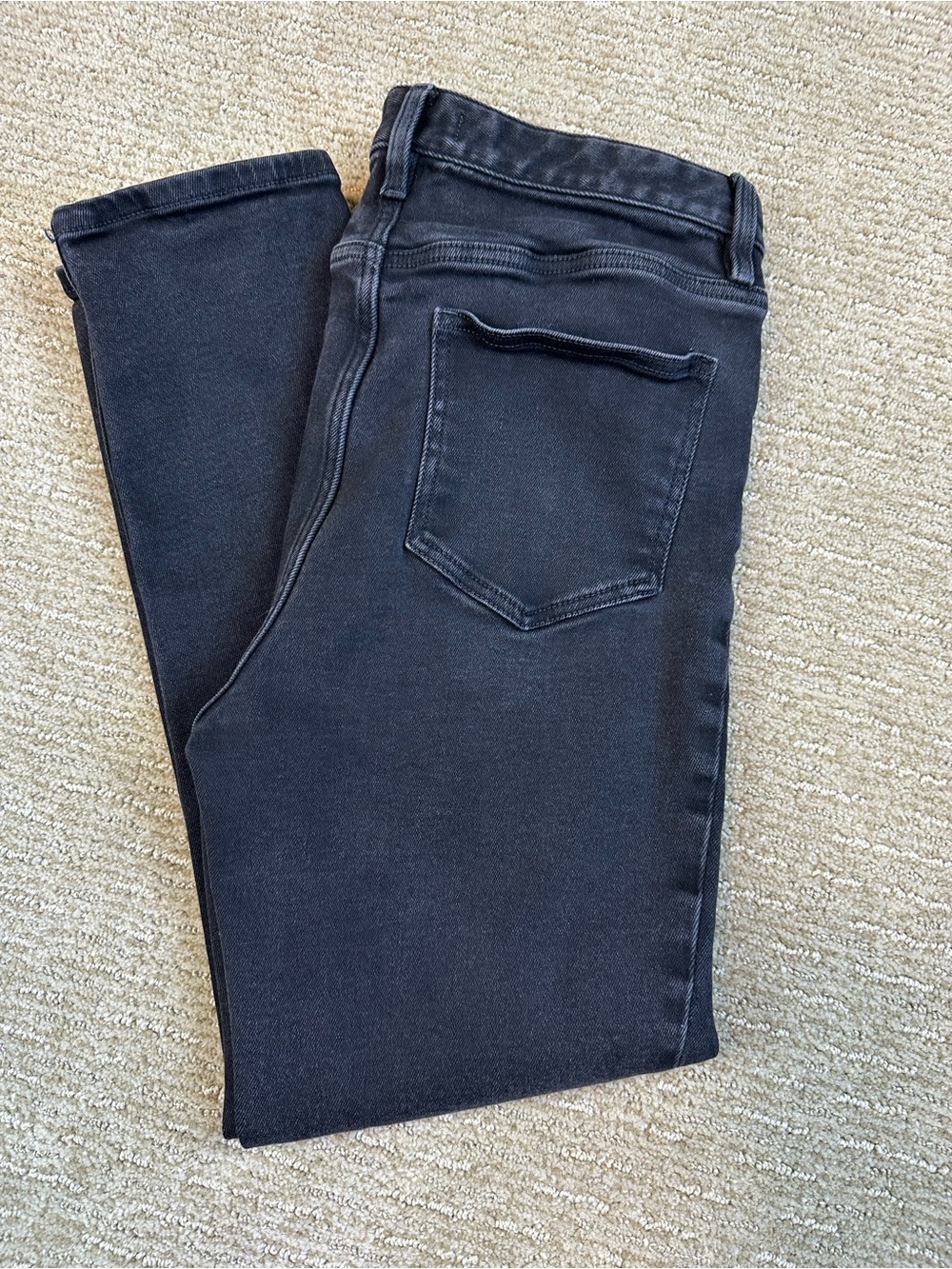 Oak + Fort High Rise Skinny Jean Black Minimalist Clean Girl Sustainable Sz 28